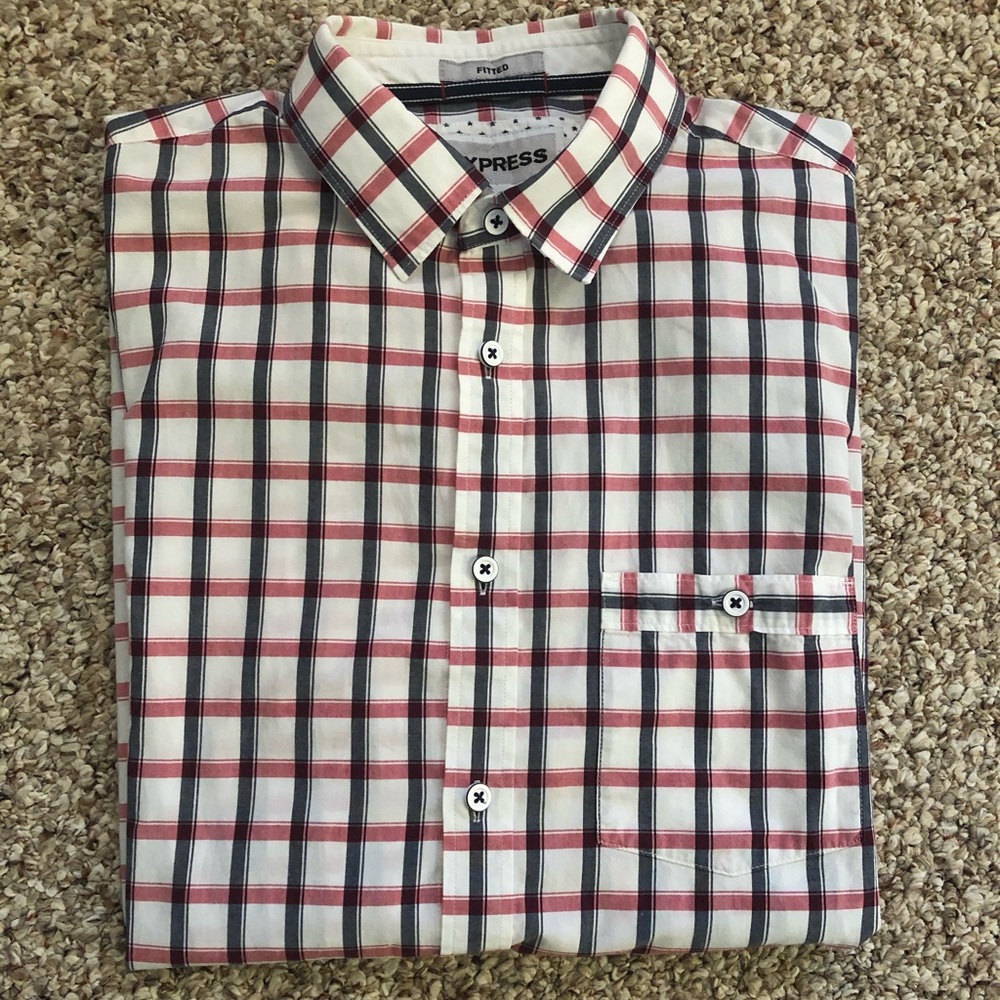 Express Men’s Fitted Shirt Medium 15- 15 1/2